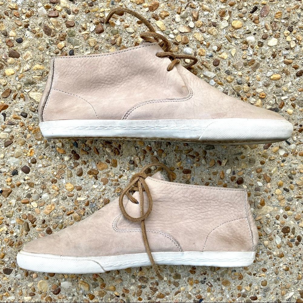 Women’s Rare Frye Mindy Chukka Soft Leather Blush Boots Shoes Size 8.5